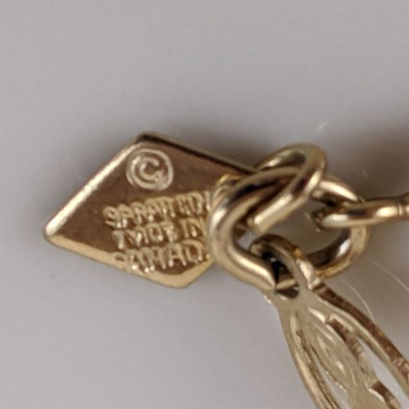 Sarah Coventry Gold Tone Tiger's Eye Necklace - Picture 5 of 9